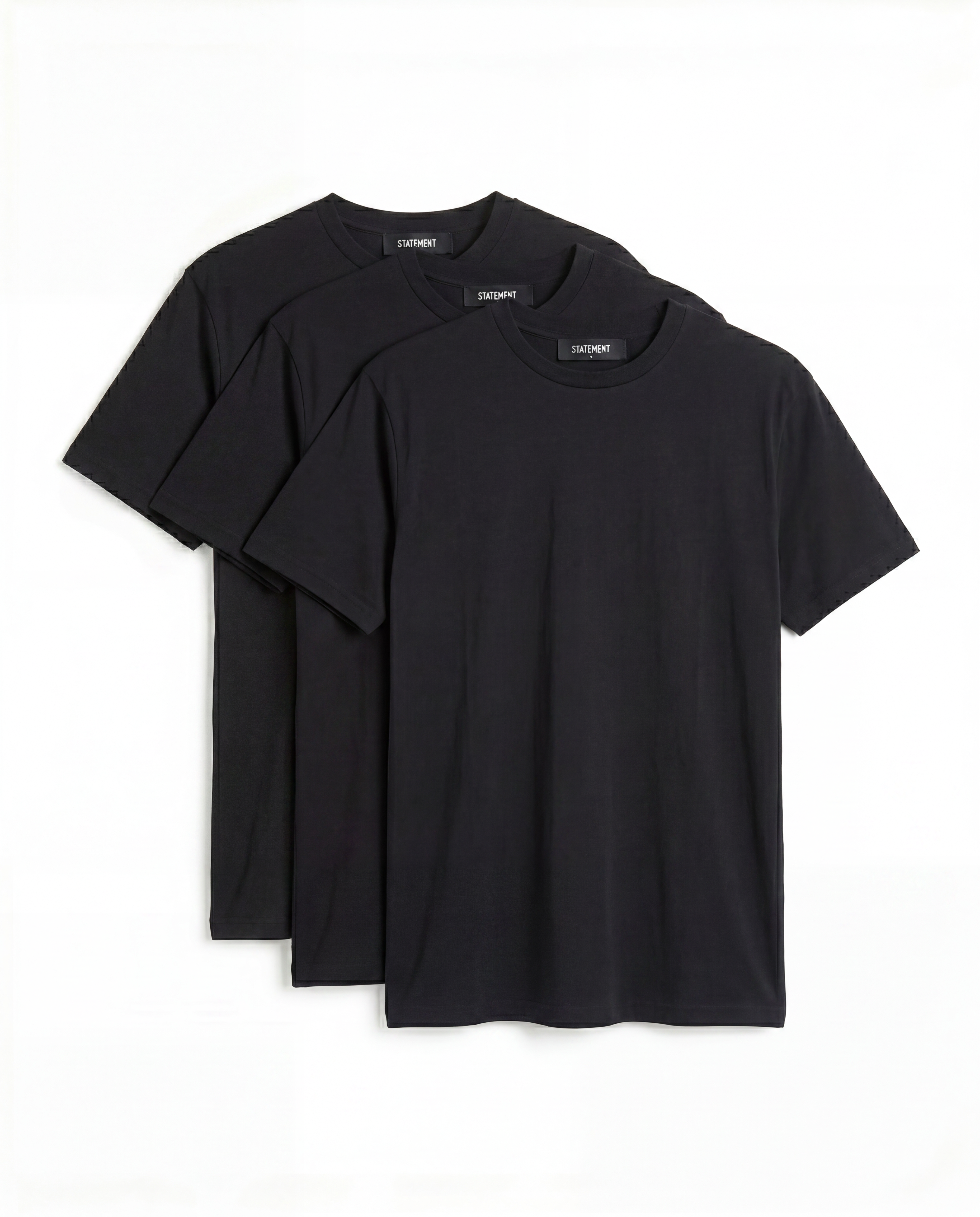 3ER SET REGULAR BASIC TEE (BLACK)