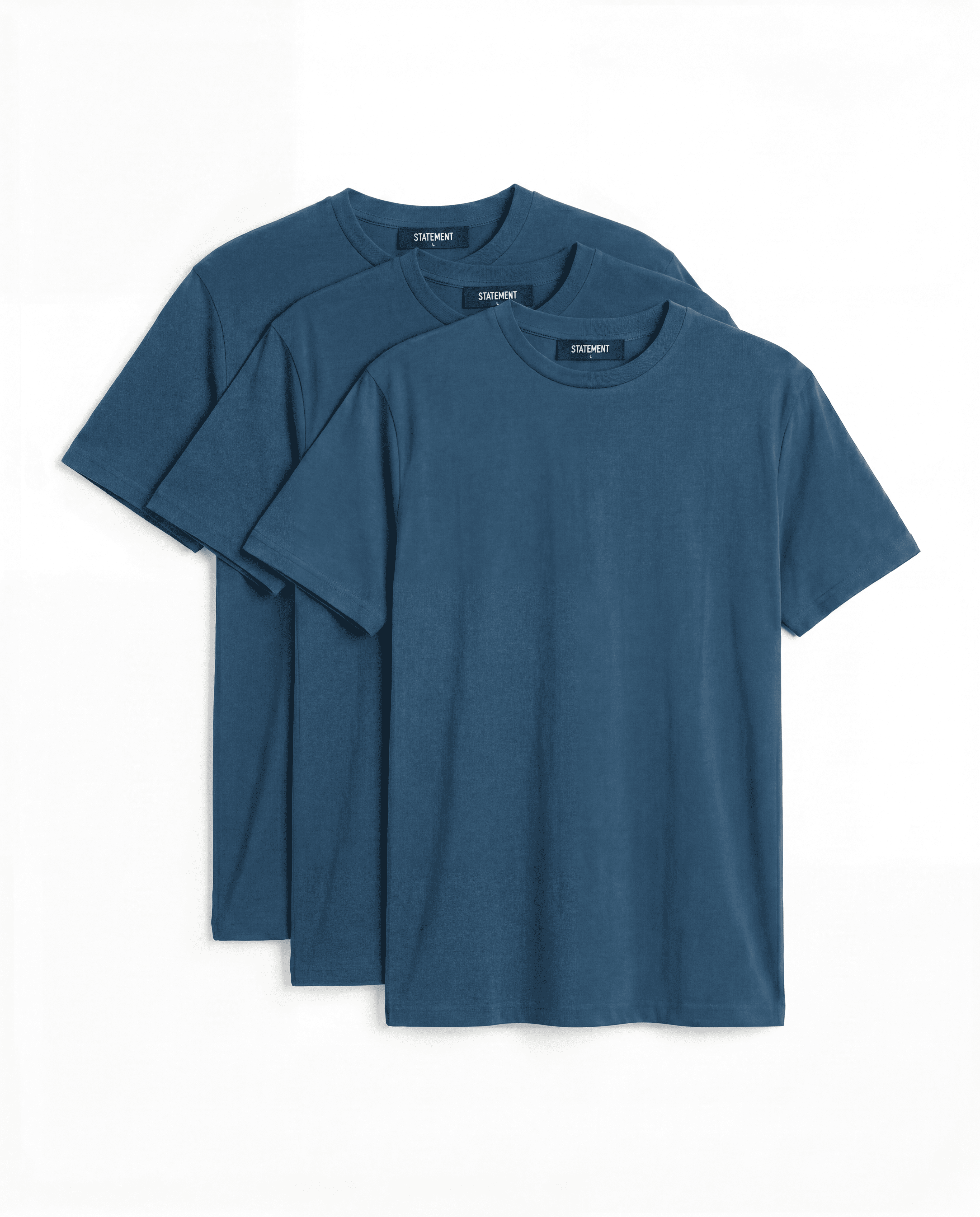 3ER SET REGULAR BASIC TEE (DARK BLUE)