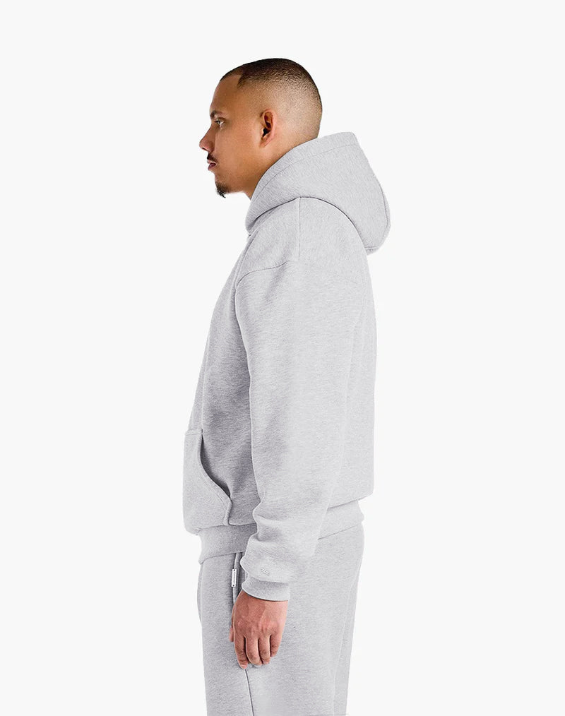 BASIC HOODIE (GREY MELANGE) STATEMENT