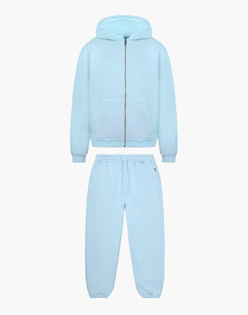 BASIC ZIPPER + BASIC JOGGER (ICE BLUE) Tracksuits Statement Clo
