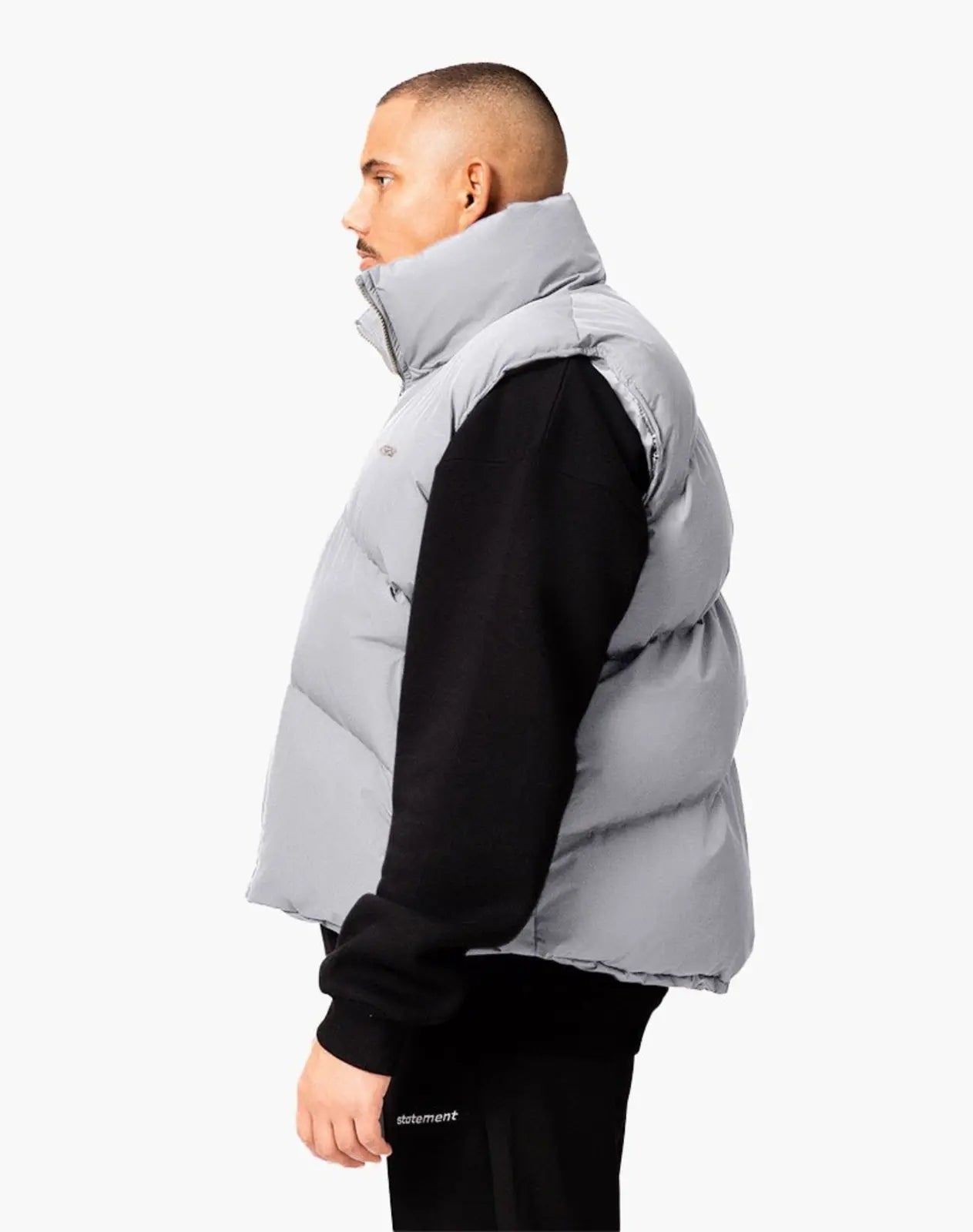 STMT PUFFER VEST (GREY) Jackets STATEMENT