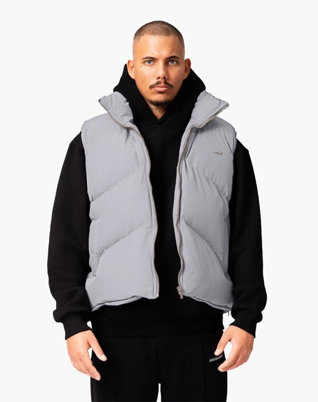 STMT PUFFER VEST (GREY) Jackets STATEMENT