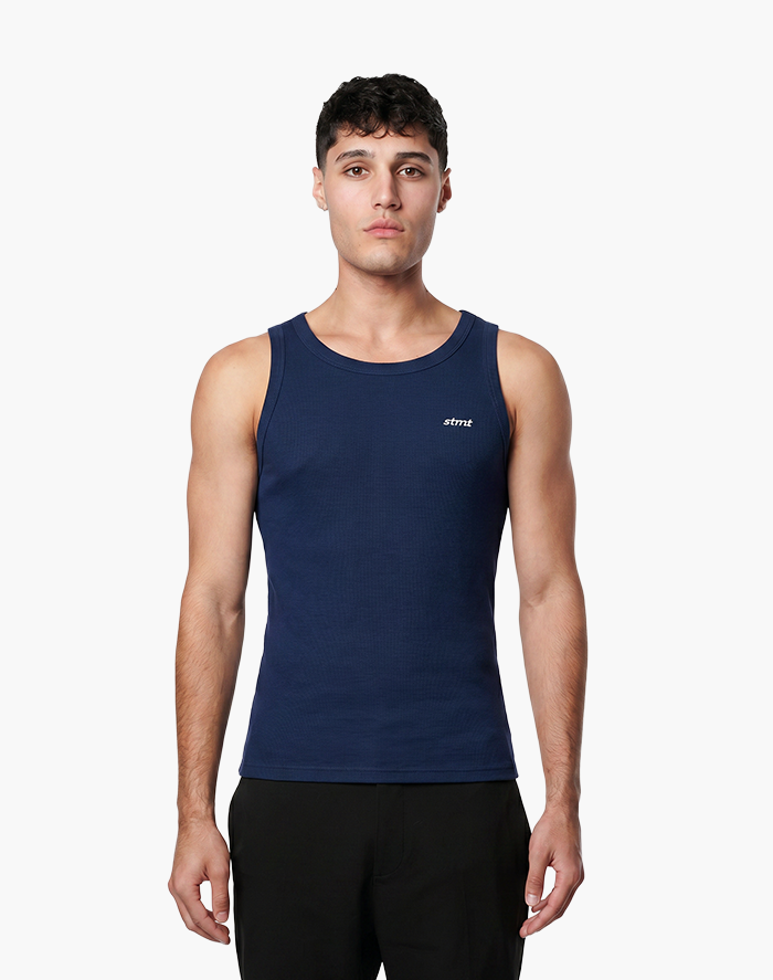 SOMMER SET DARK BLUE Tanktop + Short Statement Clo