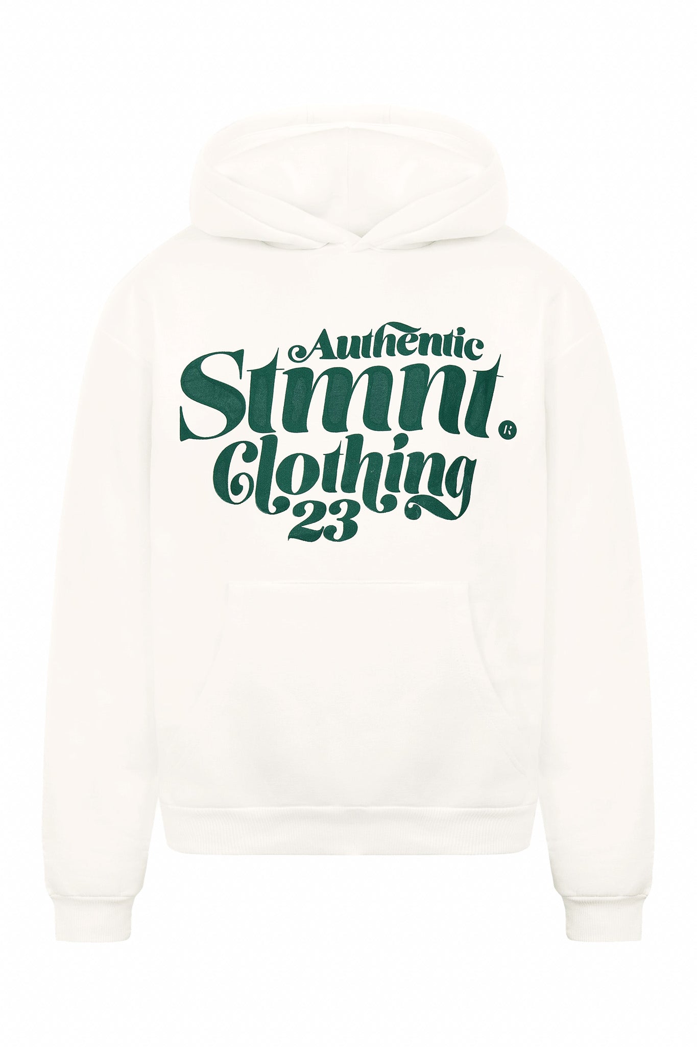 AUTHENTIC HOODIE (CREAM WHITE [PRINT GREEN])