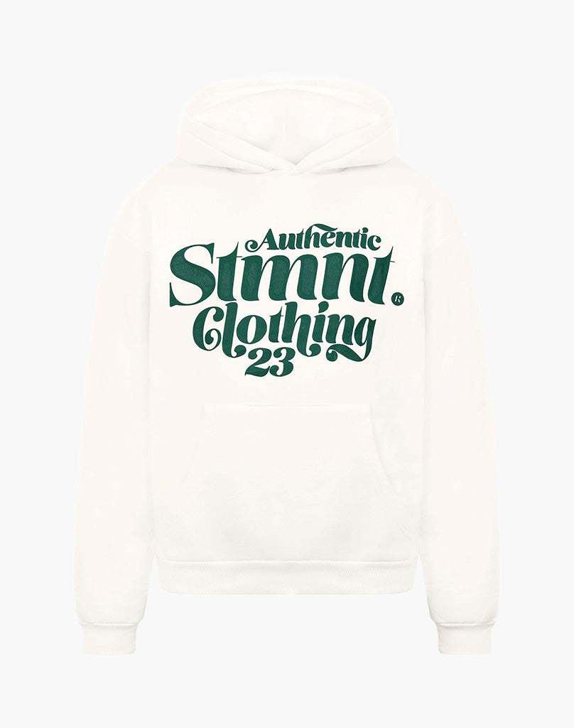 AUTHENTIC HOODIE (CREAM WHITE [PRINT GREEN]) Hoodie STATEMENT