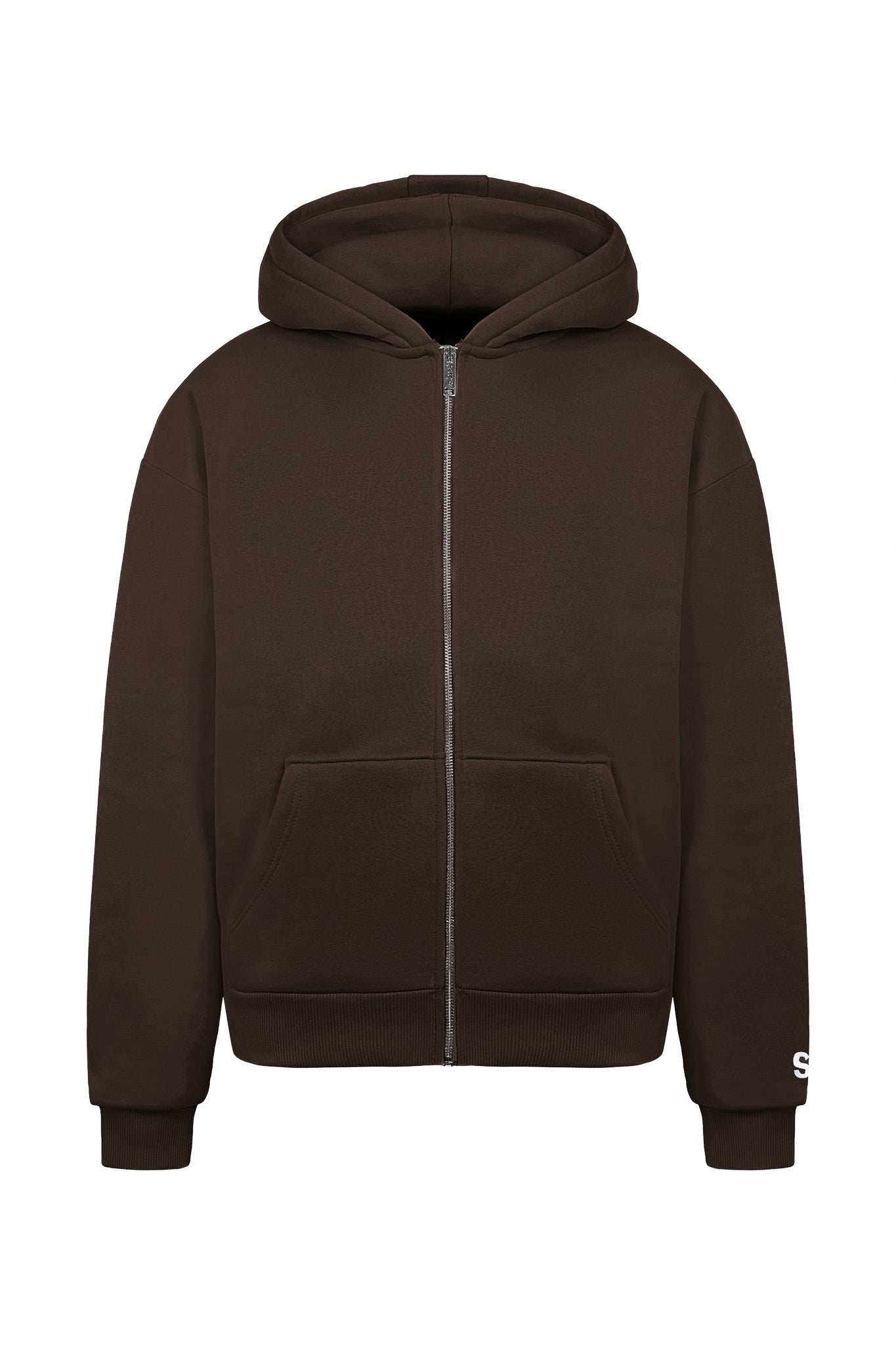 BASIC ZIP-HOODIE (BROWN)