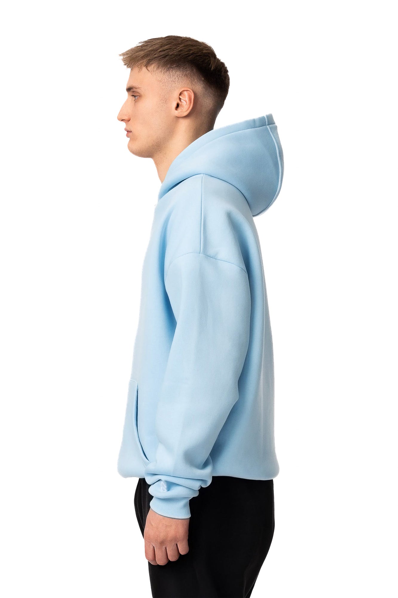 BASIC ZIP-HOODIE (ICE BLUE)