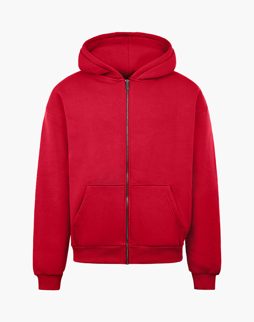 BASIC ZIP-HOODIE (RED)