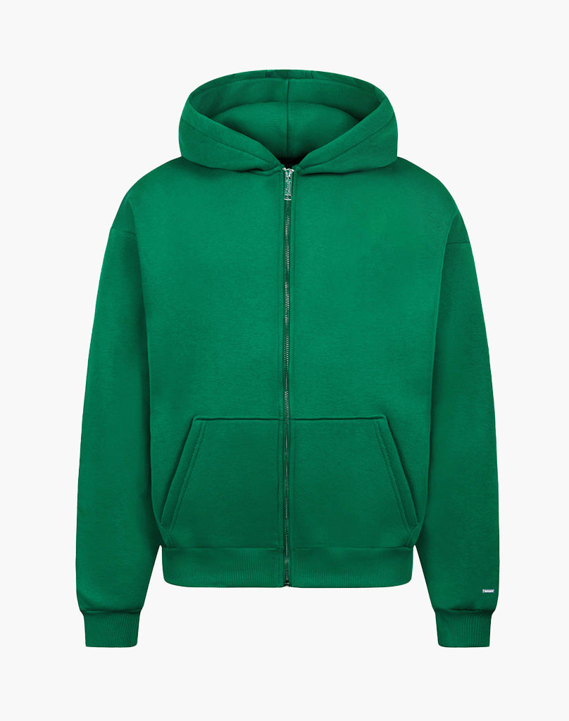 BASIC ZIP-HOODIE (WOOD GREEN)