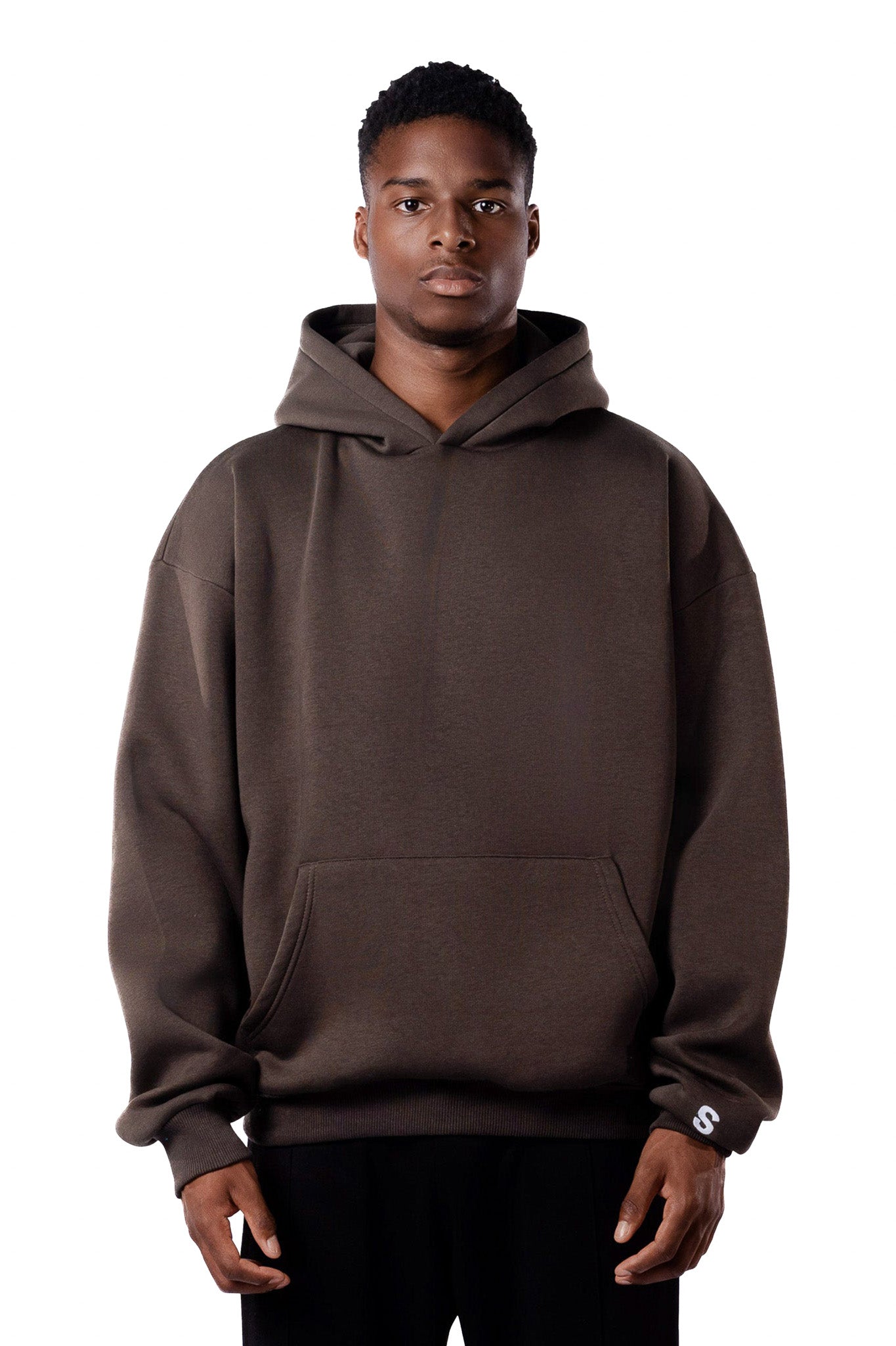 BASIC HOODIE (BROWN)