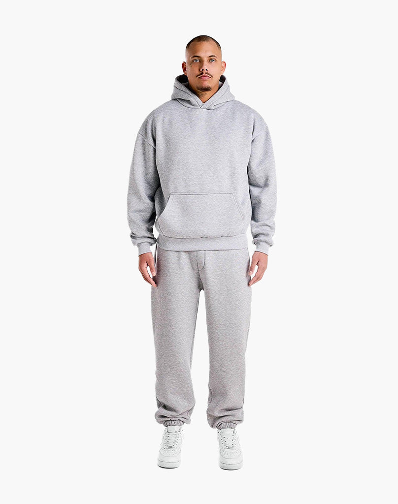 TRACKSUIT SET CUFF (GREY MELANGE) Tracksuits Statement Clo