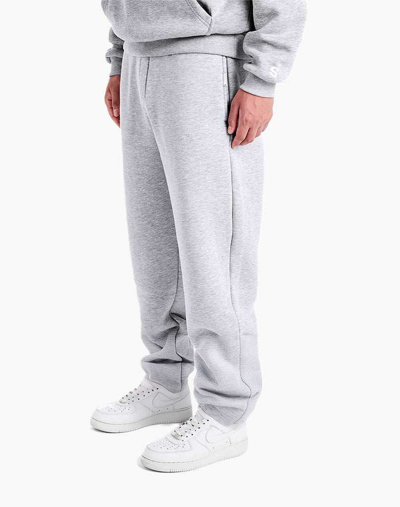 BASIC OPEN LEG JOGGER (GREY MELANGE)