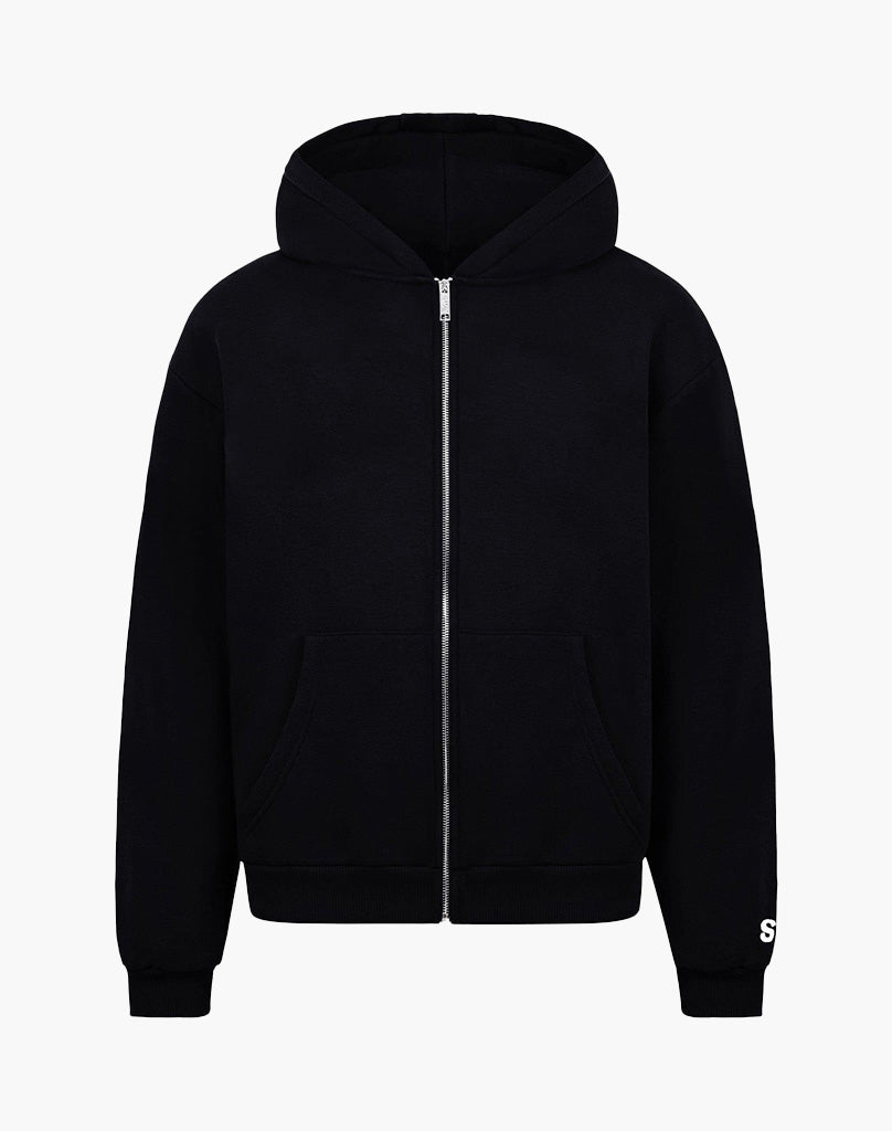 BASIC ZIP-HOODIE (BLACK)