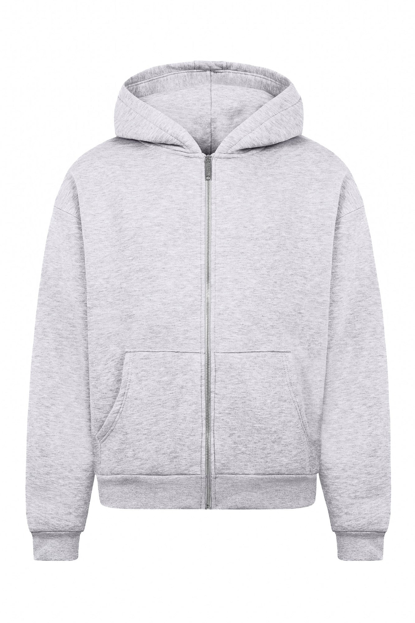 BASIC ZIP-HOODIE (GREY MELANGE)