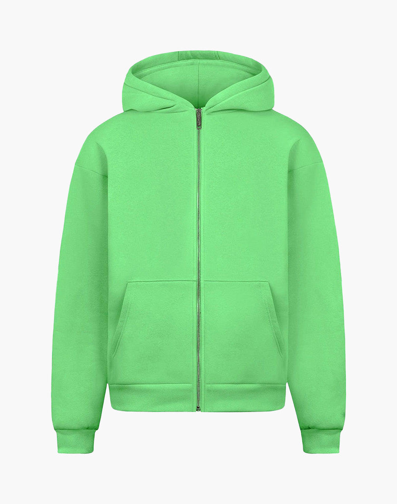 BASIC ZIP-HOODIE (POISON GREEN)