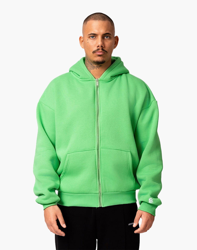 BASIC ZIP-HOODIE (POISON GREEN)