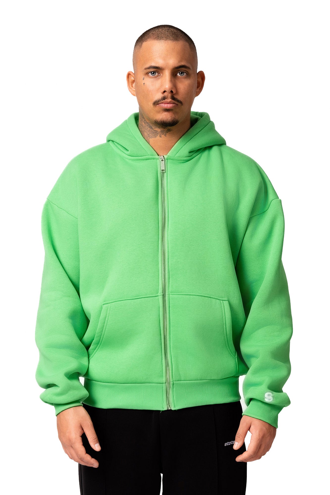 BASIC ZIP-HOODIE (POISON GREEN)