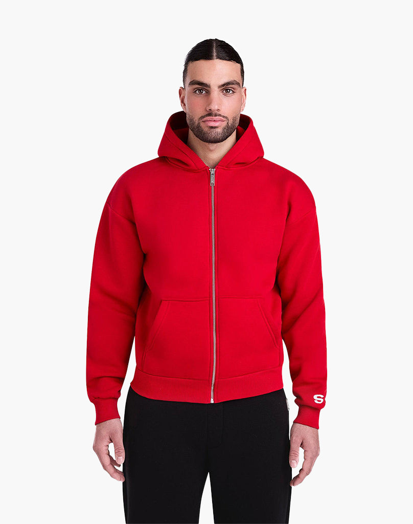 BASIC ZIP-HOODIE (RED)