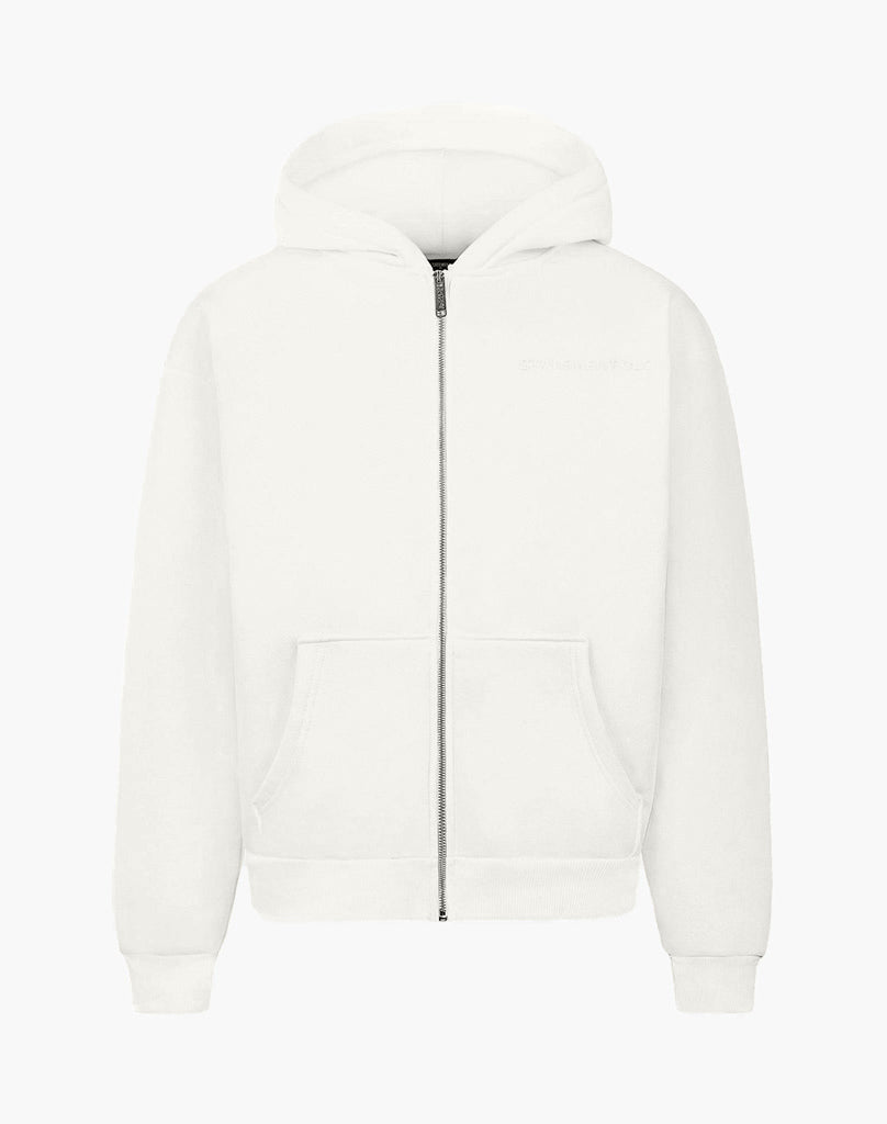 INITIAL ZIP-HOODIE (CREAM WHITE) Hoodie STATEMENT
