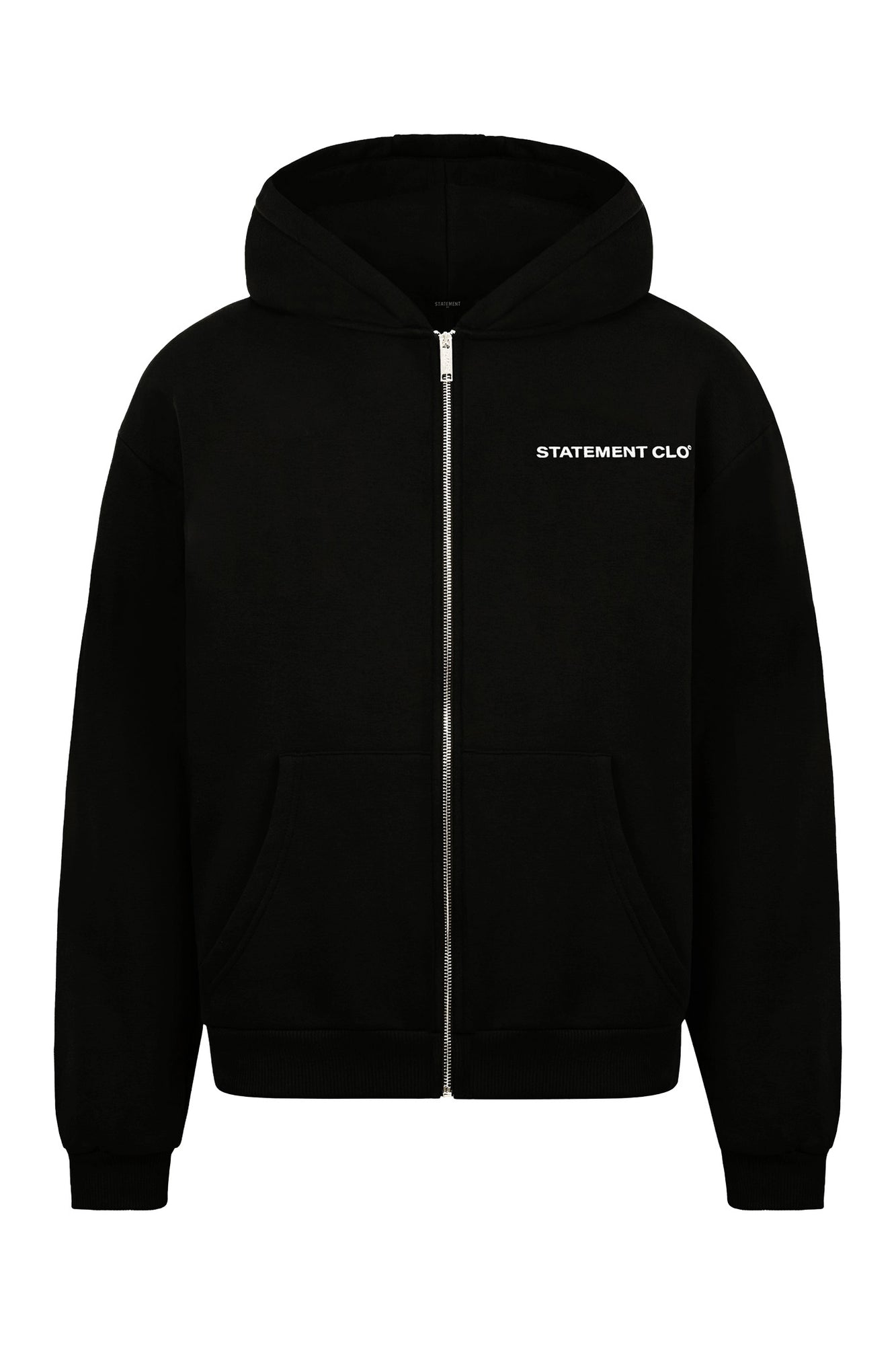 INITIAL ZIP-HOODIE (BLACK)