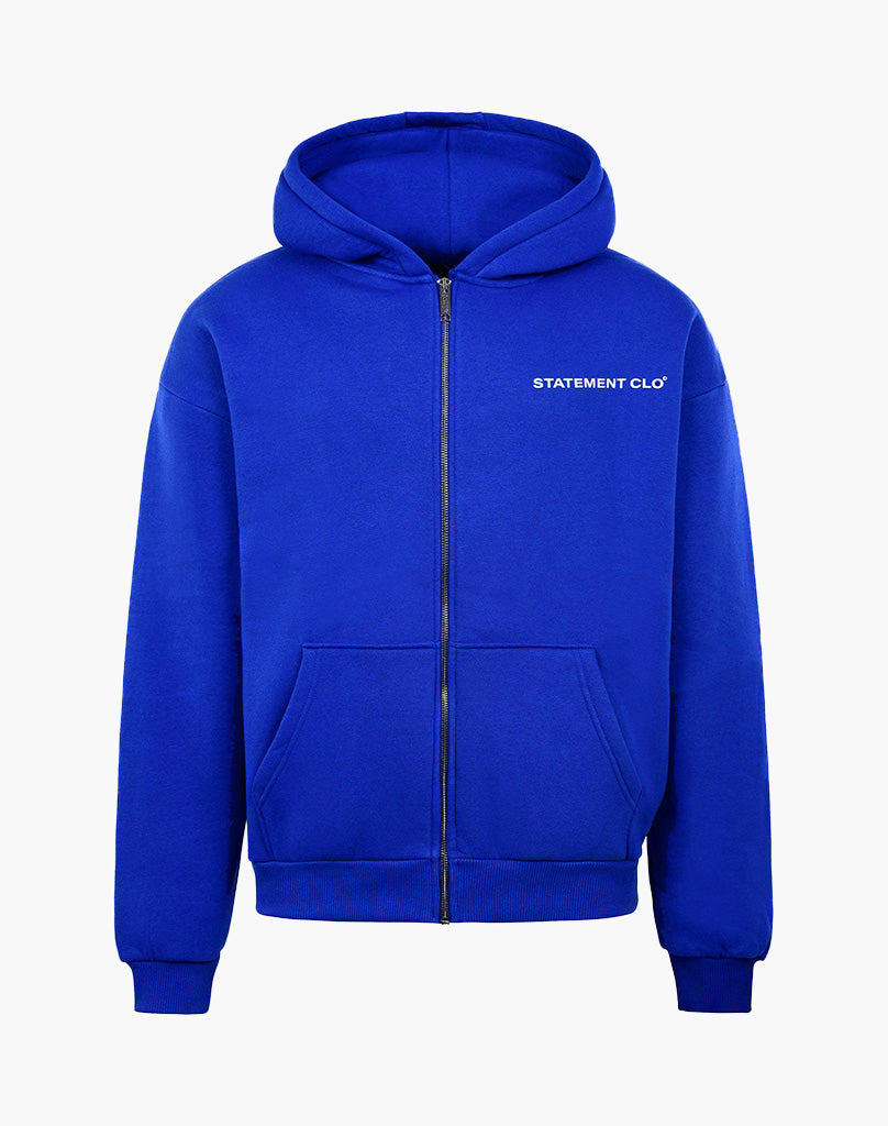 INITIAL ZIP-HOODIE (ROYAL BLUE) STATEMENT
