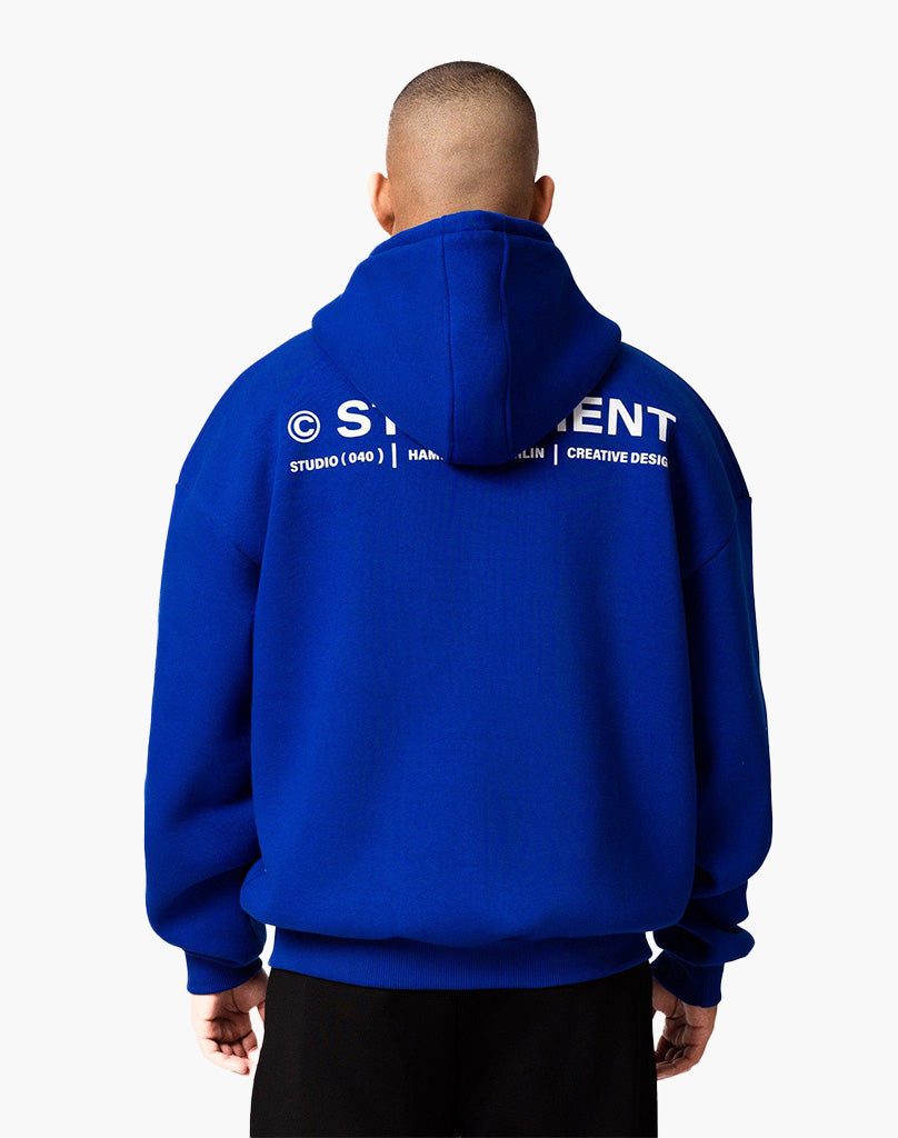 INITIAL ZIP-HOODIE (ROYAL BLUE) STATEMENT