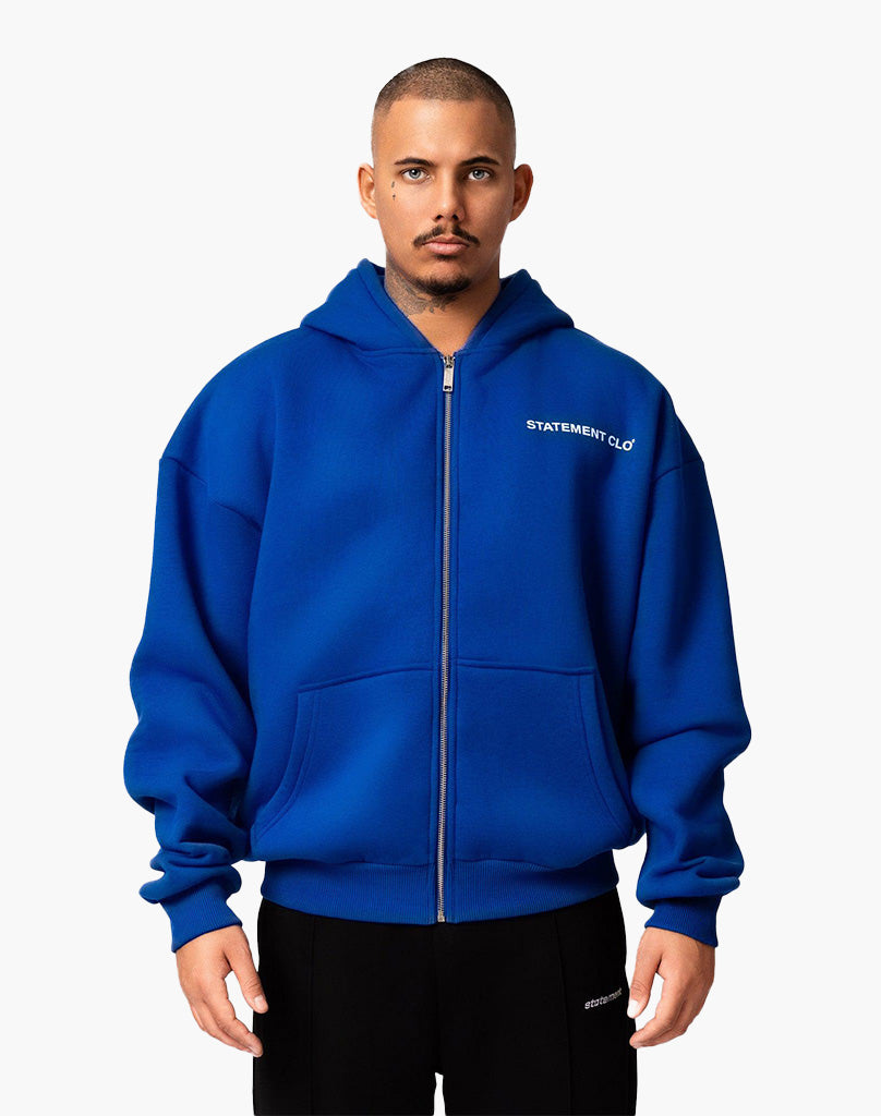 INITIAL ZIP-HOODIE (ROYAL BLUE)