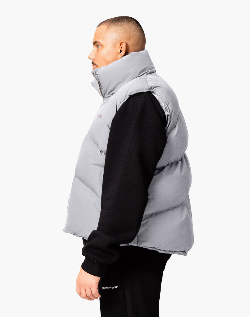 STMT PUFFER VEST (GREY) Jackets STATEMENT