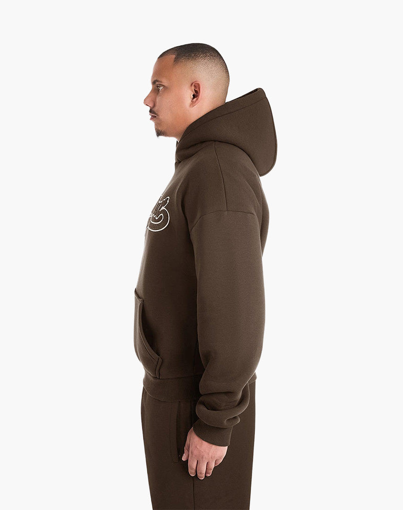 RETRO HOODIE (BROWN) STATEMENT