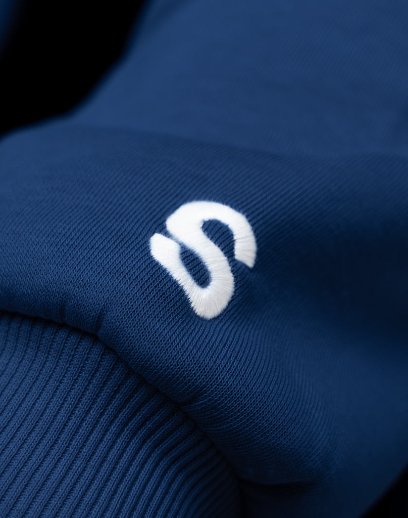 BASIC ZIP-HOODIE (DARK BLUE) STATEMENT