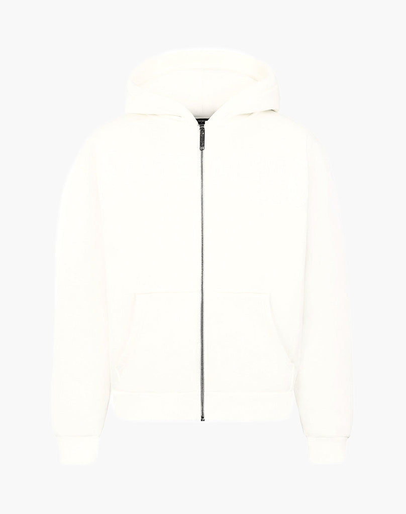 STATEMENT ZIP-HOODIE (CREAM WHITE)