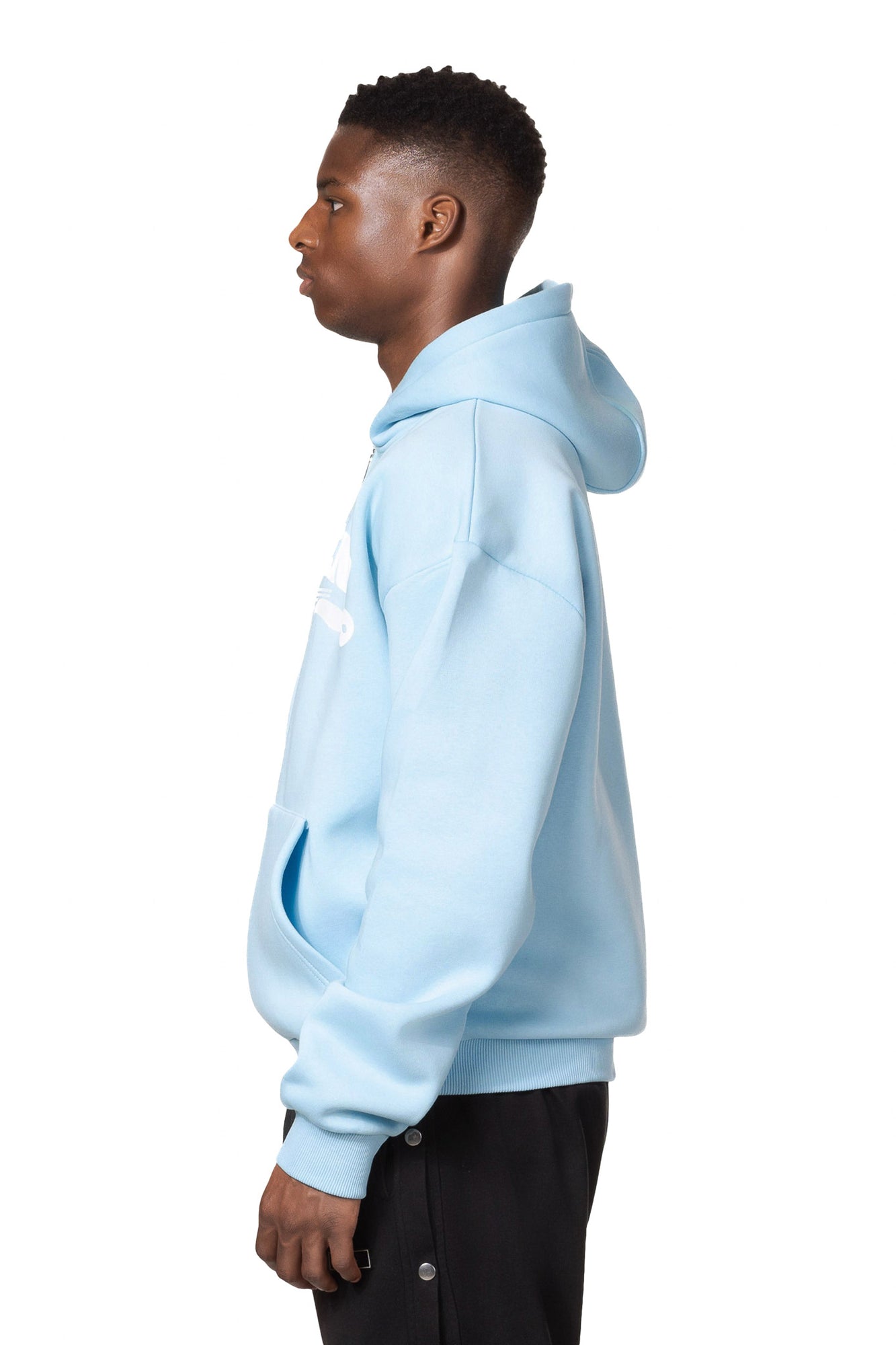 STATEMENT ZIP-HOODIE (ICE BLUE)