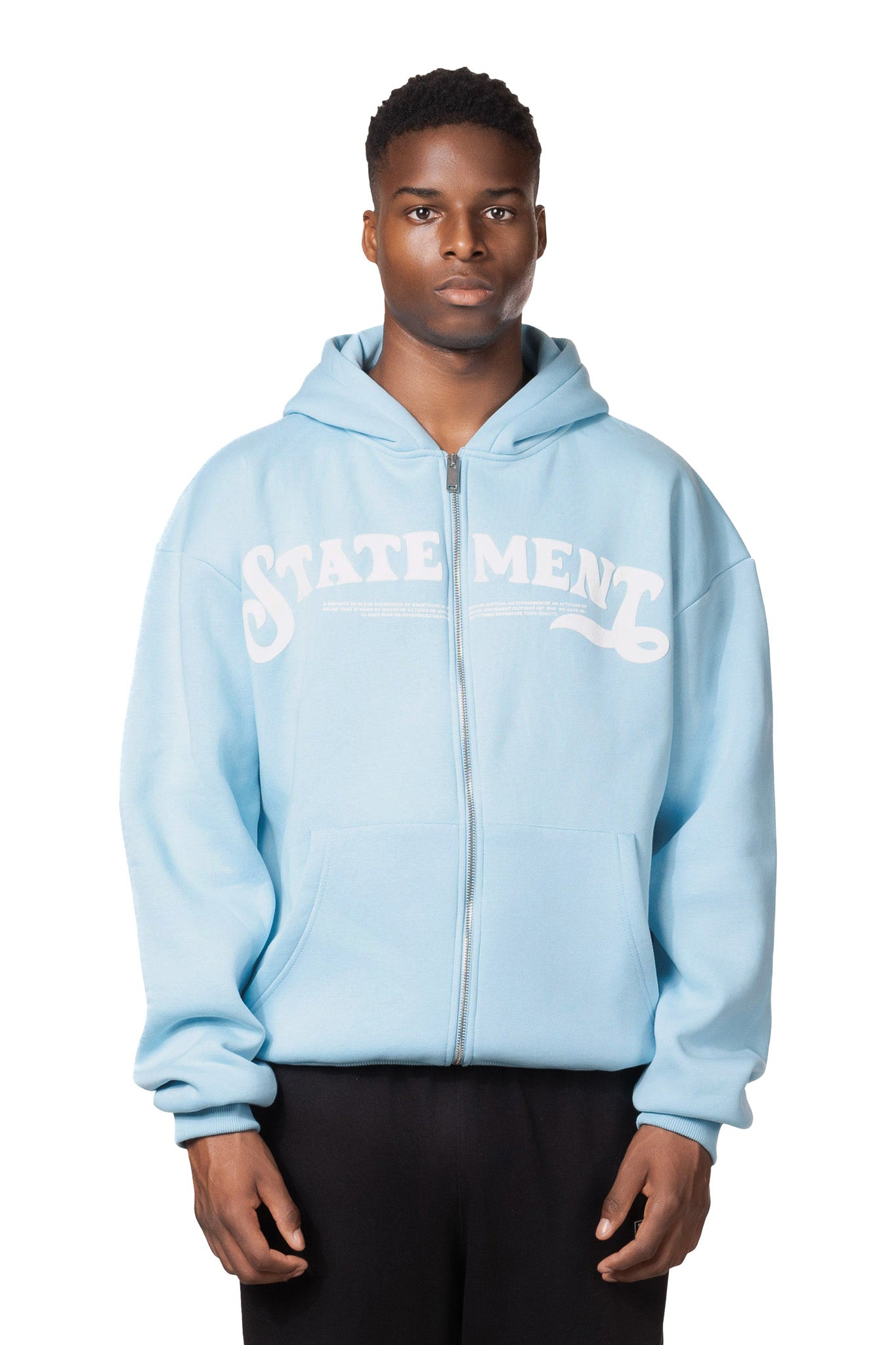 STATEMENT ZIP-HOODIE (ICE BLUE)