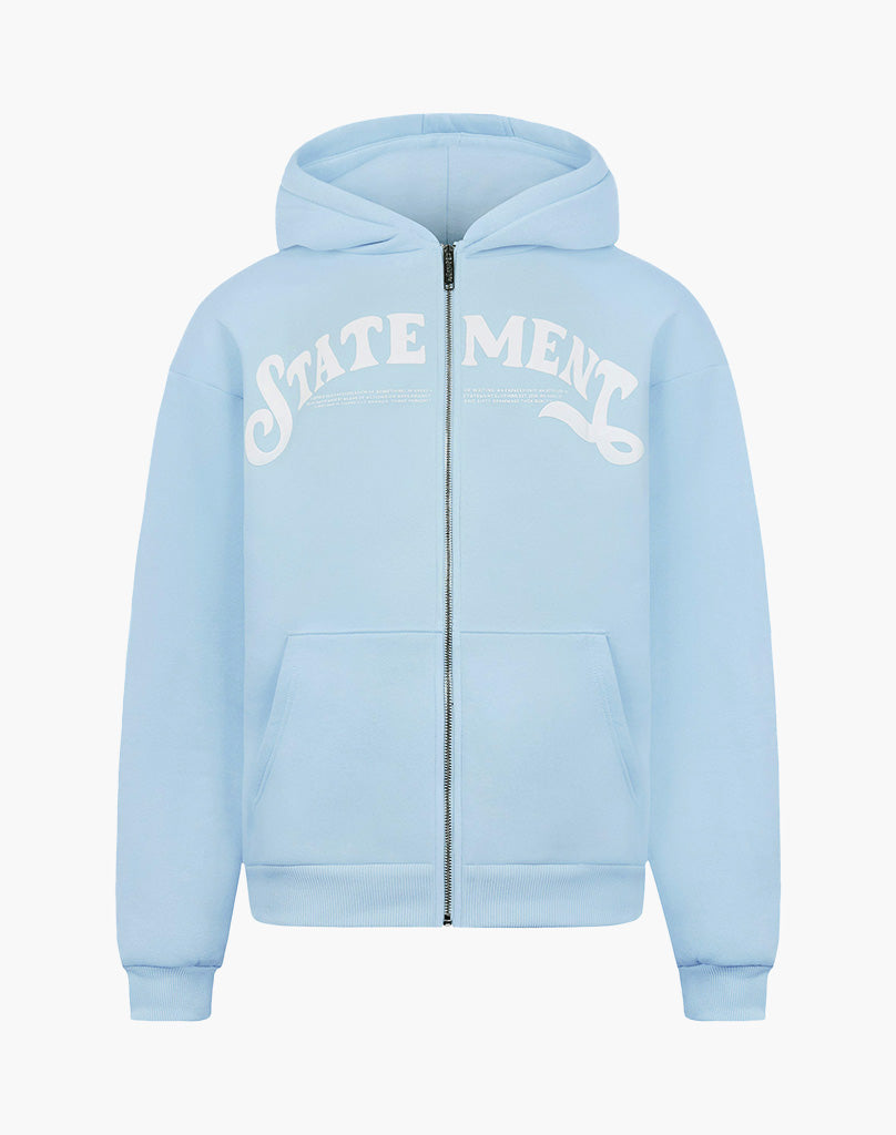 STATEMENT ZIP-HOODIE (ICE BLUE)