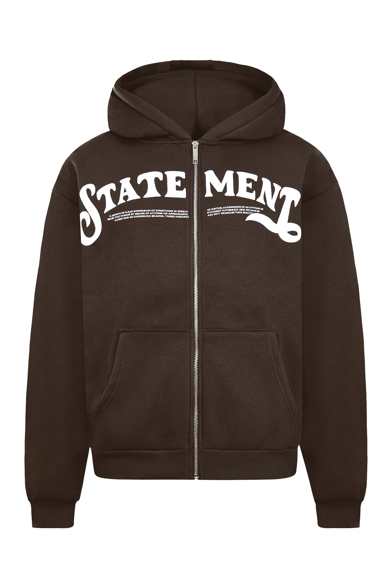 STATEMENT ZIP-HOODIE (BROWN) Zip-Hoodie STATEMENT