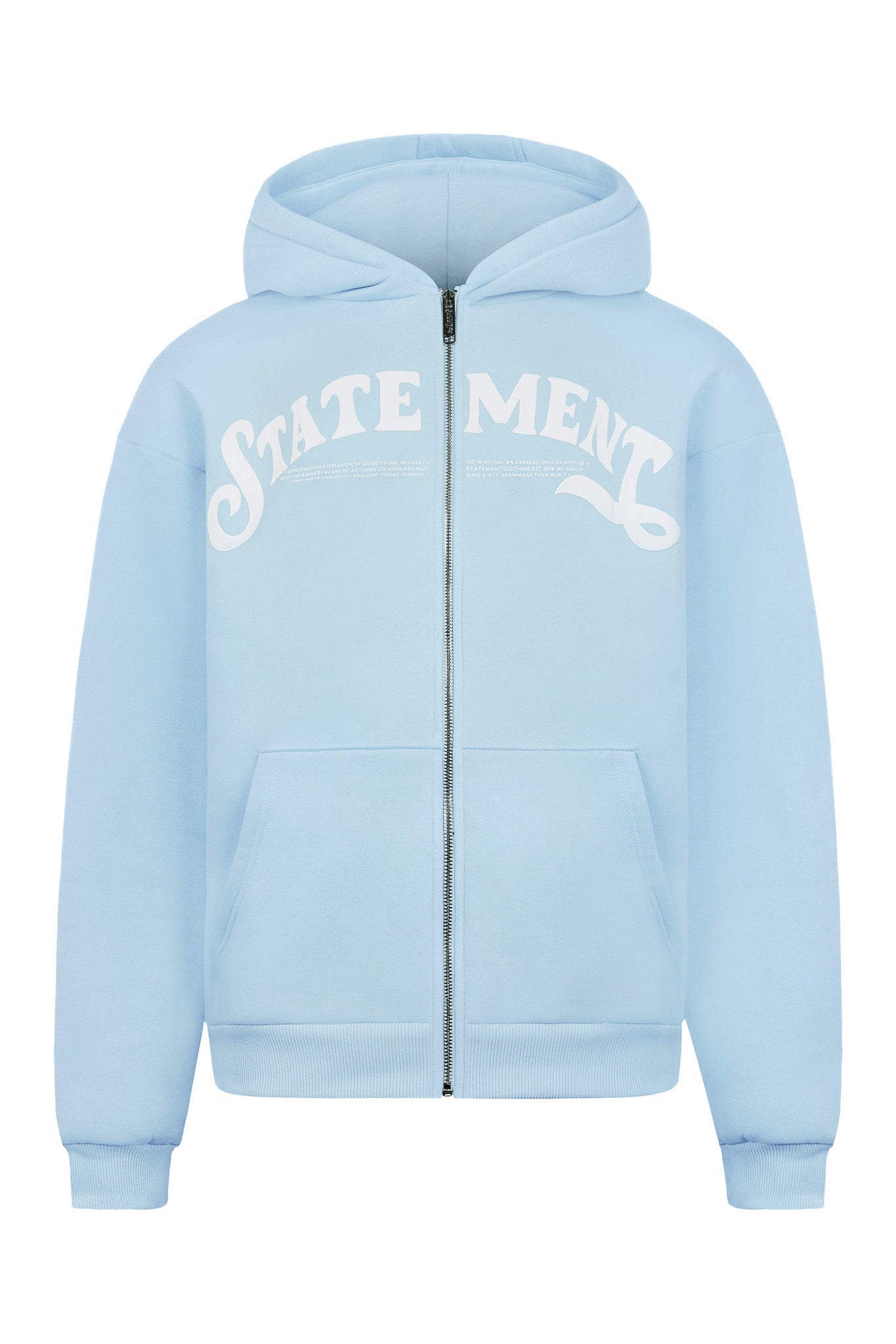 STATEMENT ZIP-HOODIE (ICE BLUE)