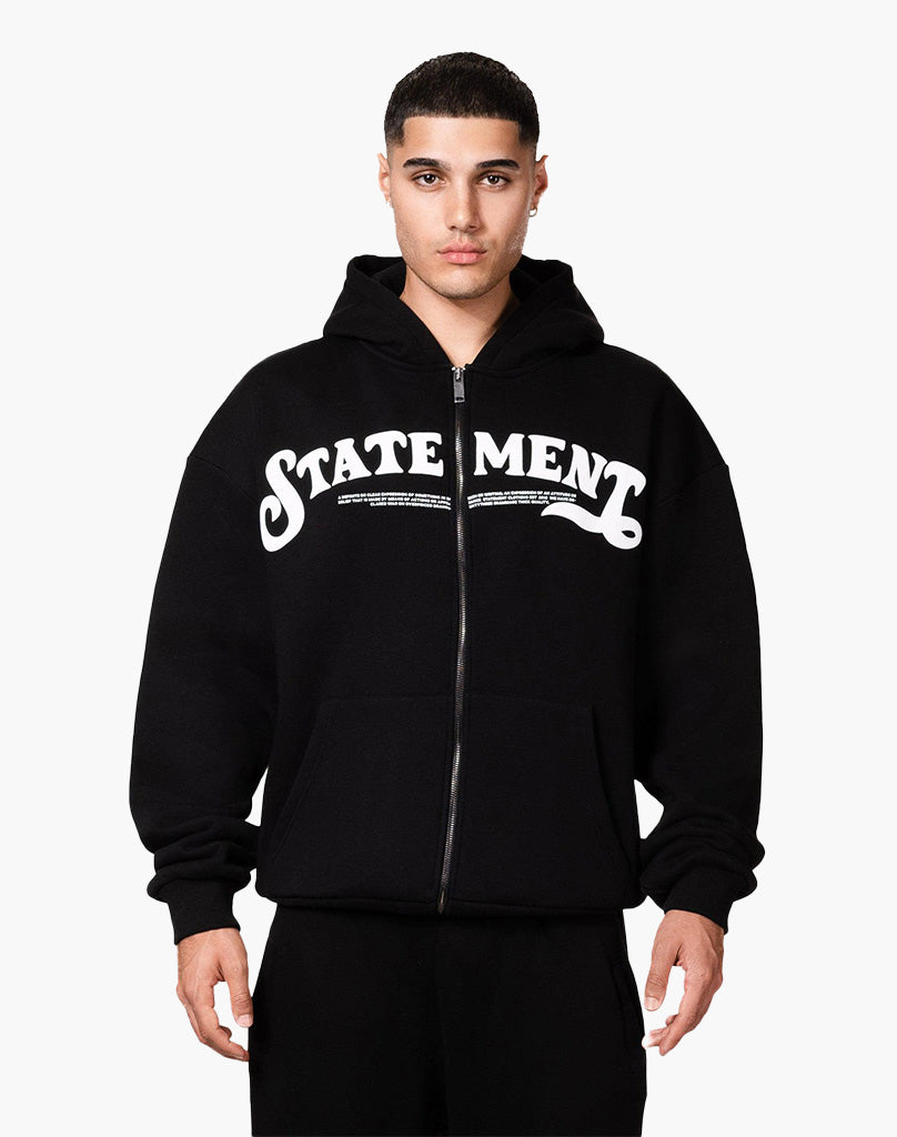 STATEMENT ZIP-HOODIE (BLACK)