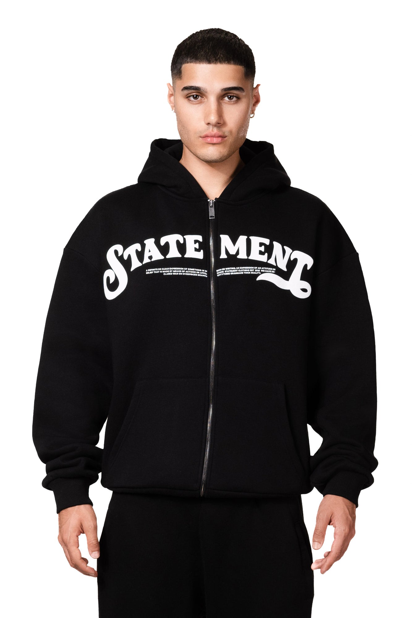 STATEMENT ZIP-HOODIE (BLACK)