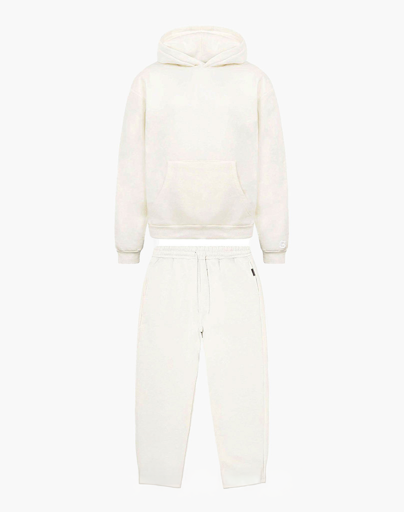 TRACKSUIT SET (CREAM WHITE) Tracksuits Statement Clo