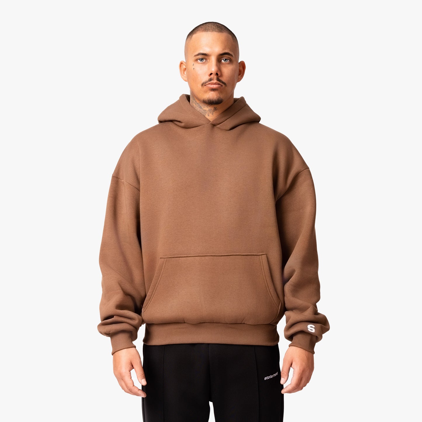 BASIC HOODIE COFFEE BROWN#N# – Statement Clo