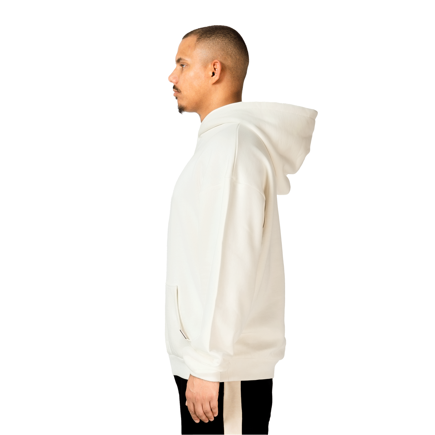 HEAVY BASIC ZIP-HOODIE CREAM WHITE