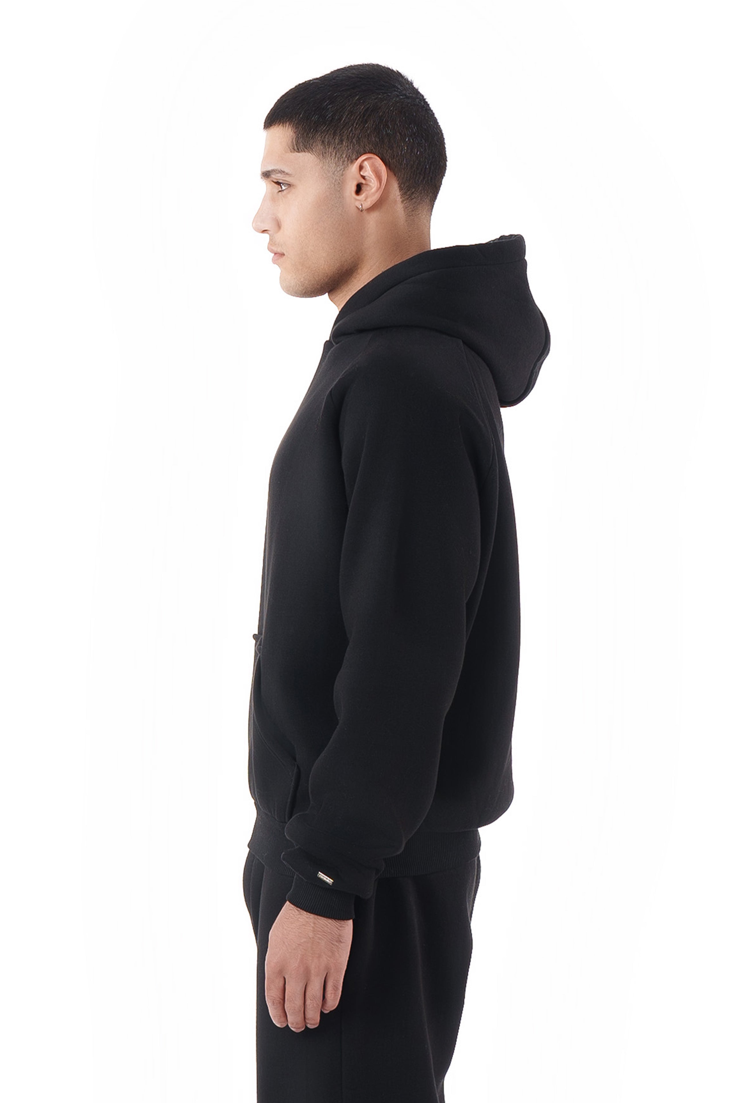 RAGLAN ZIP-HOODIE (BLACK)