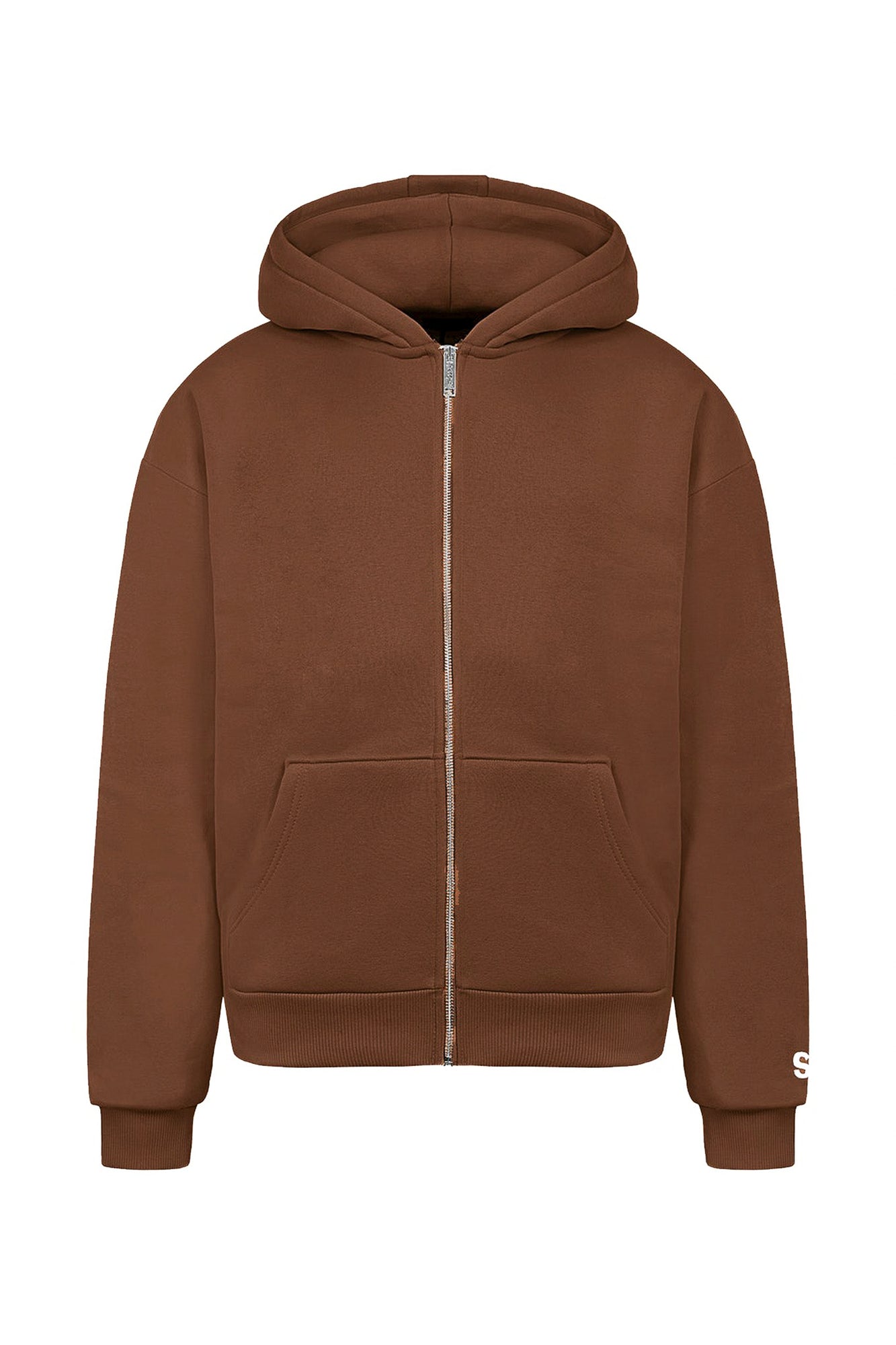 BASIC ZIP-HOODIE (COFFEE BROWN)