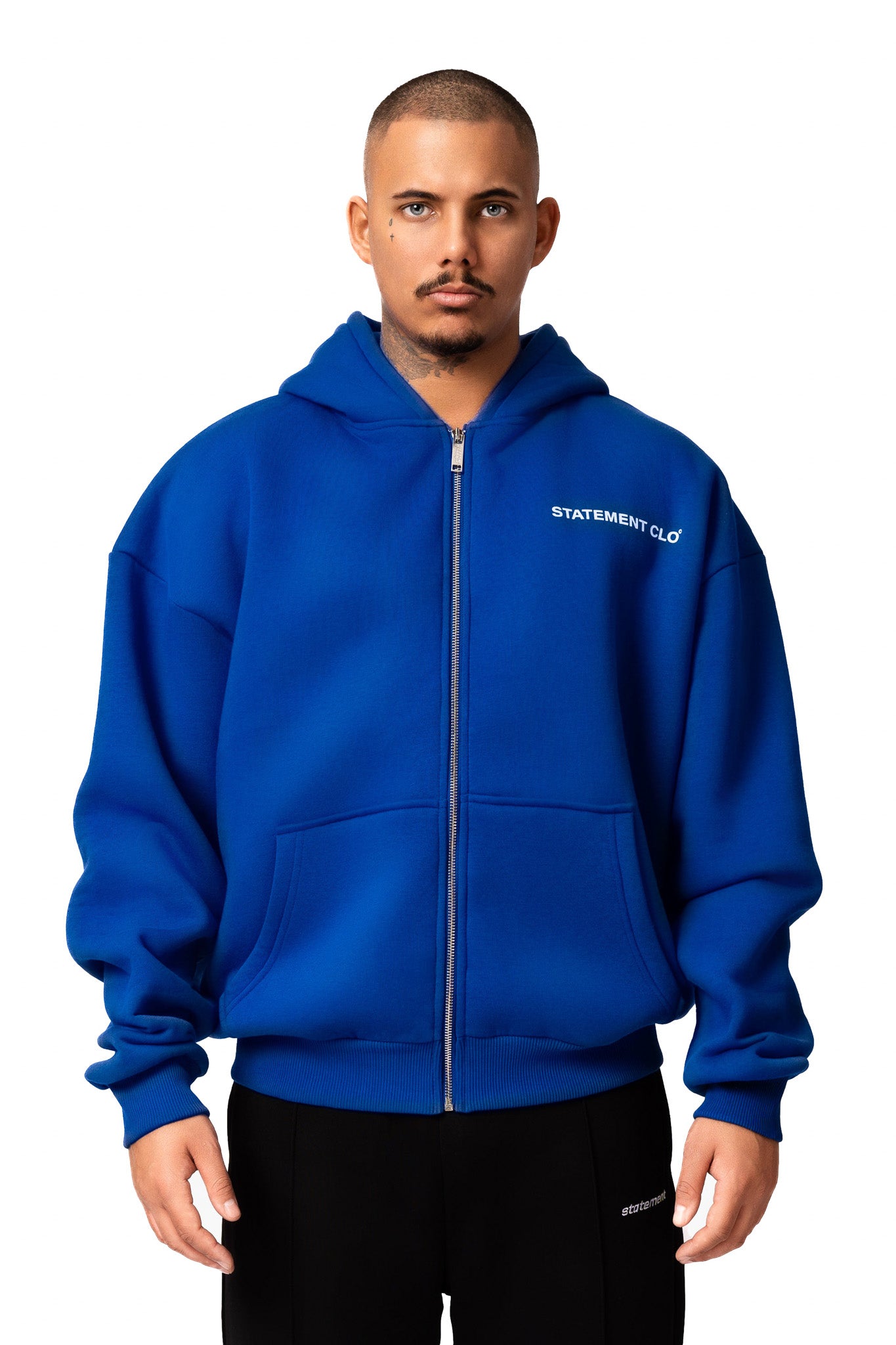 INITIAL ZIP-HOODIE (ROYAL BLUE)