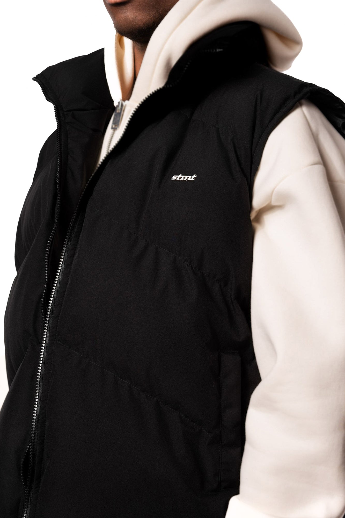 STMT PUFFER VEST (BLACK)