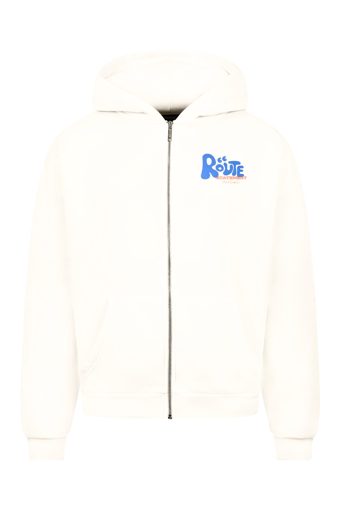 ROUTE 66 ZIP-HOODIE (CREAM WHITE)