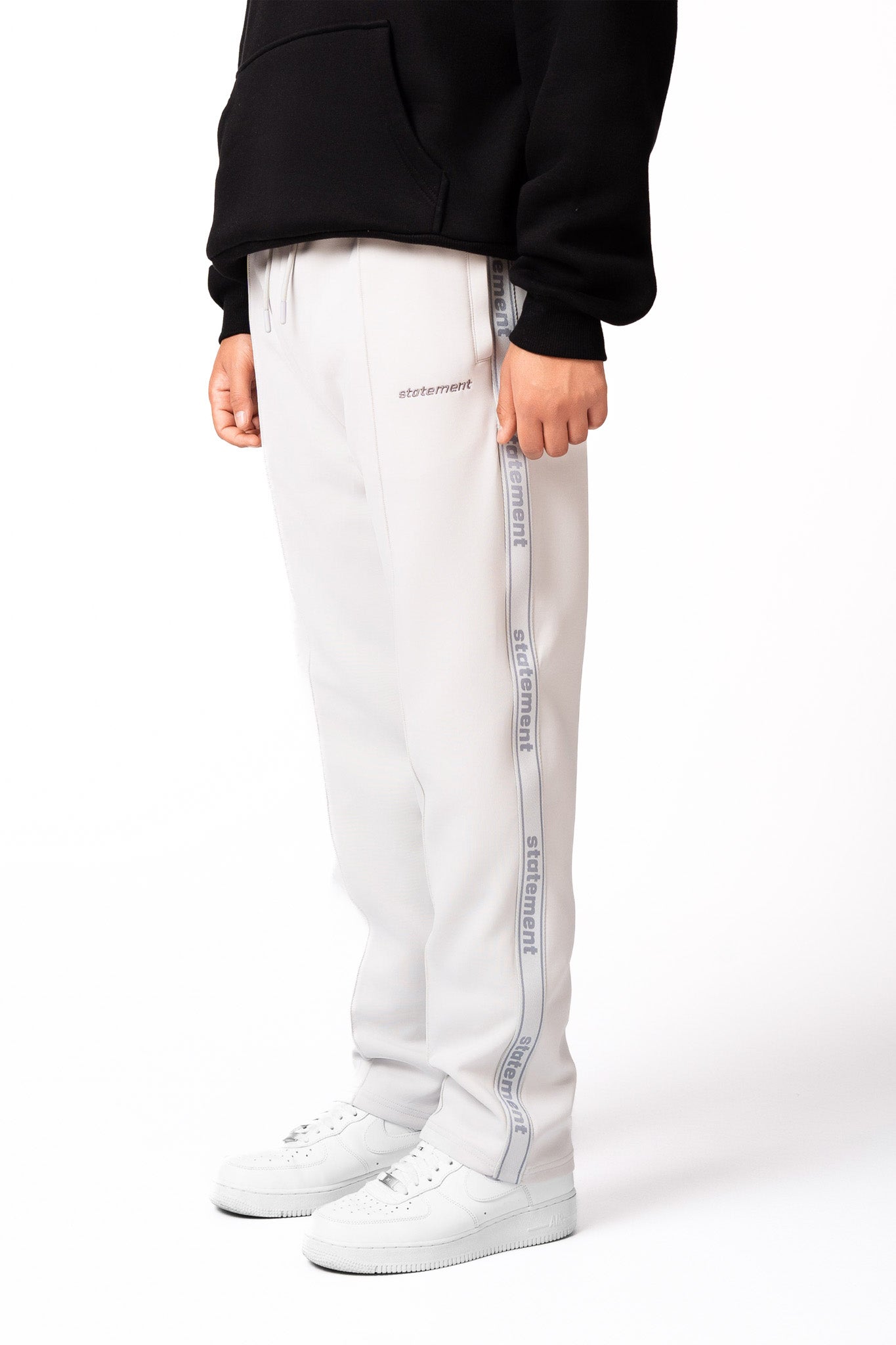 STRIPE WIDE TRACKPANTS (CREAM WHITE)